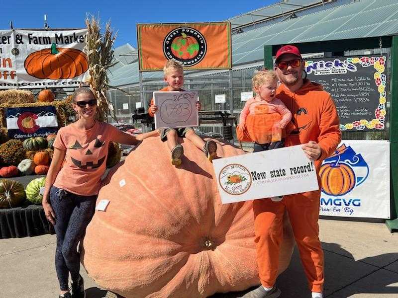 The largest pumpkin ever weighed in Colorado