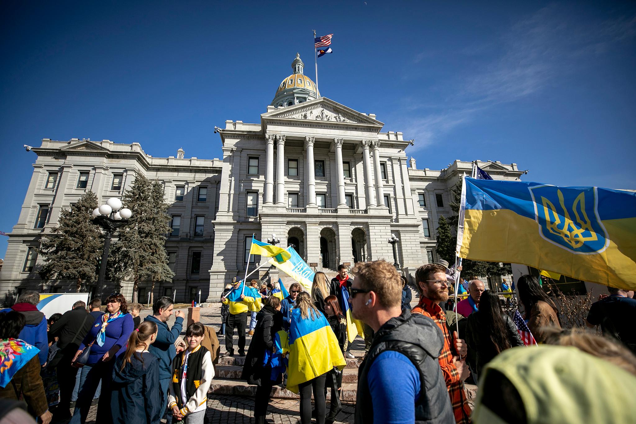 Denver metro community rallies to mark one-year anniversary of Russia's ...