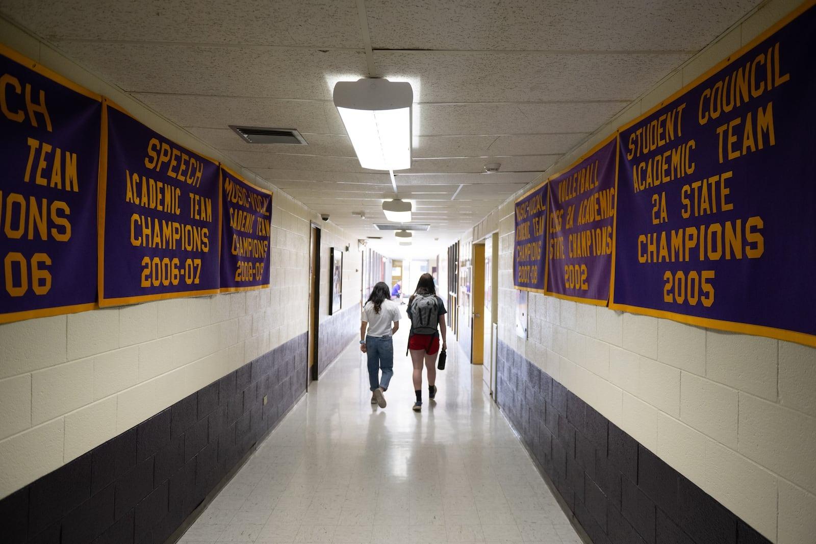 Students walk the halls of Fowler High School