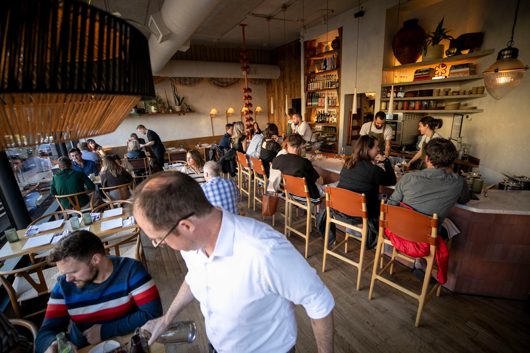 An early dinner rush in Alma Fonda Fina's Highland
