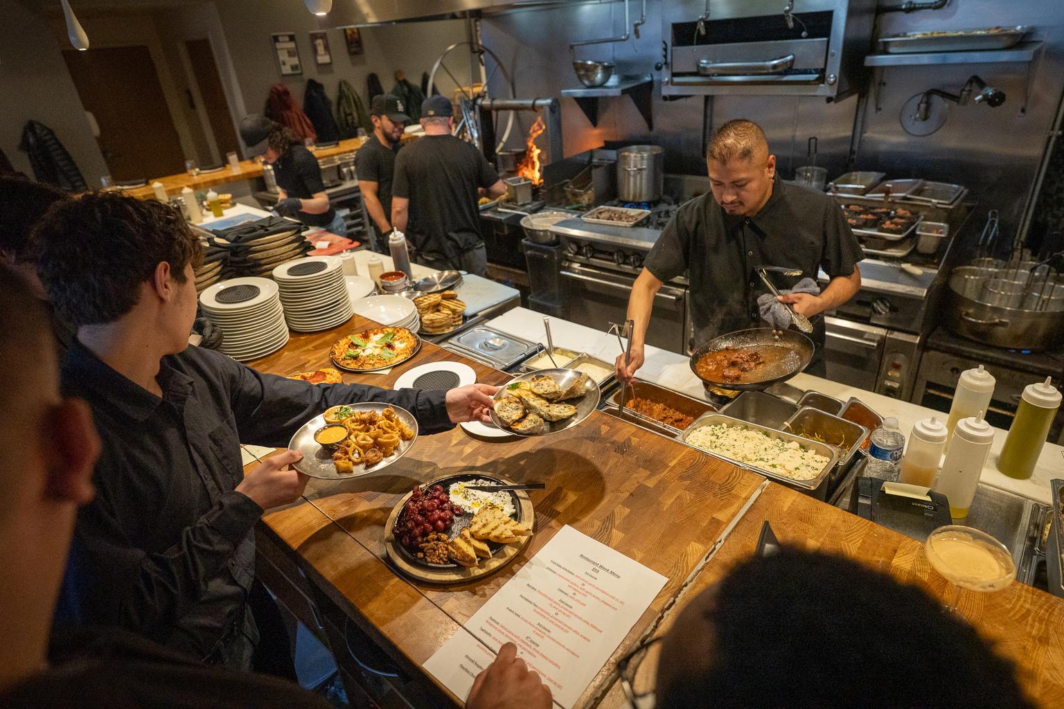 Gerardo Cabrera in Cattivella's exhibition kitchen